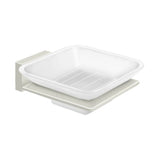 Deltana - Frosted Glass Soap Dish, 55D Series - Polished Nickel