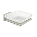 Deltana - Frosted Glass Soap Dish, 55D Series - Brushed Nickel