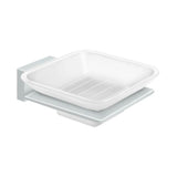 Deltana - Frosted Glass Soap Dish, 55D Series - Polished Chrome