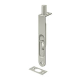 Deltana - 6'' Flush Bolt, HD Round - Brushed Nickel