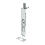 Deltana - 6'' Flush Bolt, HD Round - Polished Chrome