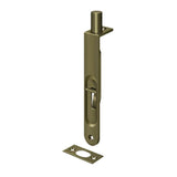Deltana - 6'' Flush Bolt, HD Round - Antique Brass