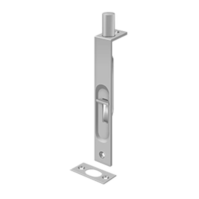 Deltana - 6'' Flush Bolt, HD, Stainless Steel - Brushed Stainless