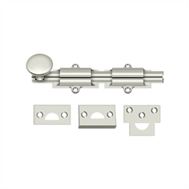 Deltana - 6'' Surface Bolt, HD - Polished Nickel