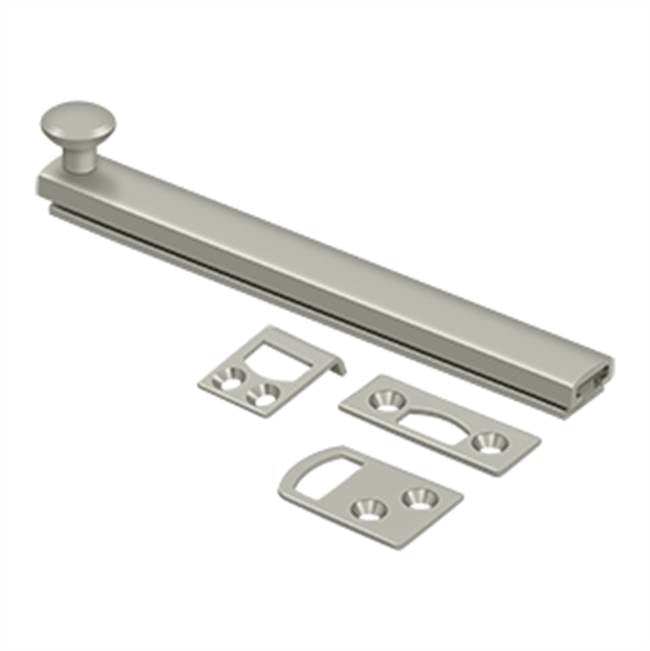 Deltana - 6'' Surface Bolt, Concealed Screw, HD - Brushed Nickel