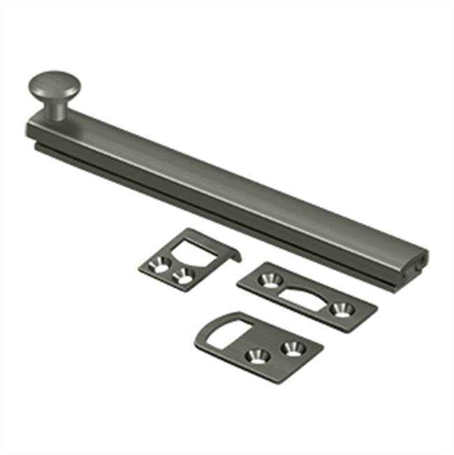 Deltana - 6'' Surface Bolt, Concealed Screw, HD - Antique Nickel