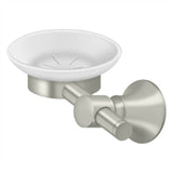 Deltana - Frosted Glass Soap Dish, 88 Series - Brushed Nickel