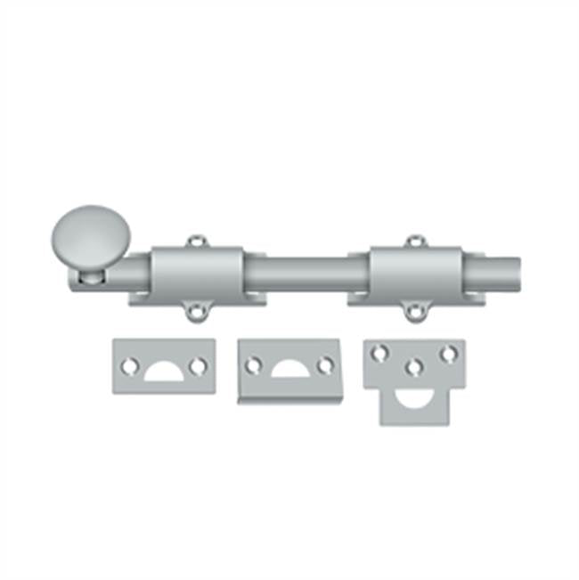 Deltana - 8'' Surface Bolt, HD - Brushed Chrome