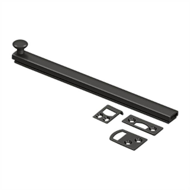 Deltana - 8'' Surface Bolt, Concealed Screw, HD - Oil-rubbed Bronze