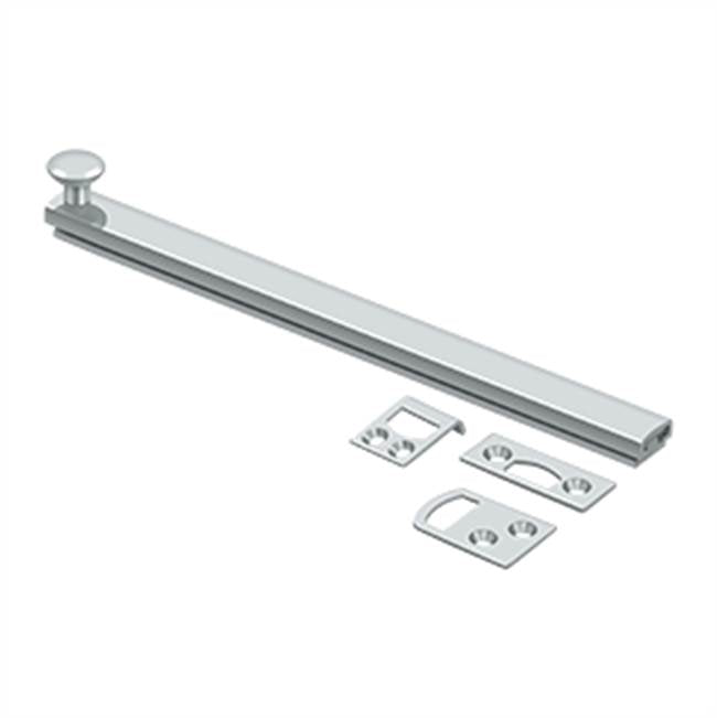 Deltana - 8'' Surface Bolt, Concealed Screw, HD - Polished Chrome