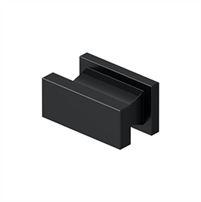 Deltana - Contemporary Knob, Anvil, 3/4'' x 1-1/2'' x 7/8'' - Paint Black