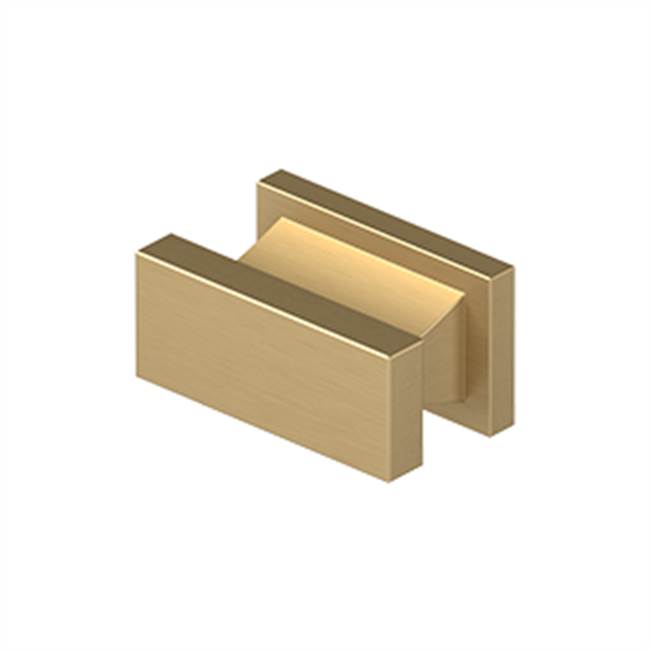 Deltana - Contemporary Knob, Anvil, 3/4'' x 1-1/2'' x 7/8'' - Brushed Brass