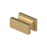 Deltana - Contemporary Knob, Anvil, 3/4'' x 1-1/2'' x 7/8'' - Brushed Brass