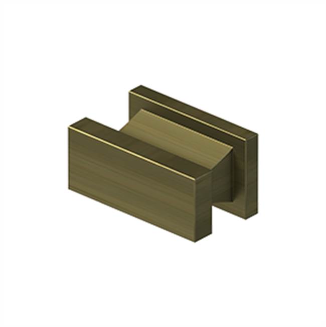 Deltana - Contemporary Knob, Anvil, 3/4'' x 1-1/2'' x 7/8'' - Antique Brass
