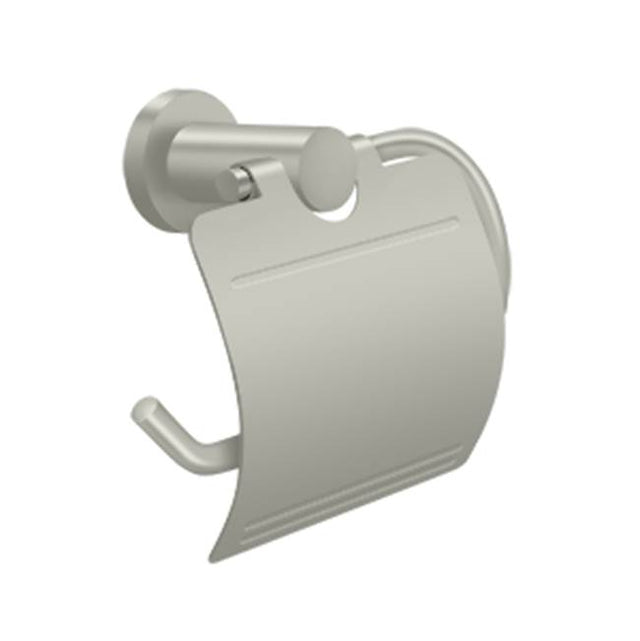 Deltana - Toilet Paper Holder Single Post w/Cover, BBN Series - Brushed Nickel