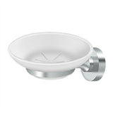 Deltana - Frosted Glass Soap Dish, BBN Series - Polished Chrome