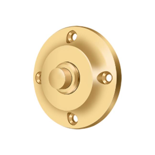 Deltana - Bell Button, Round Contemporary - PVD Polished Brass