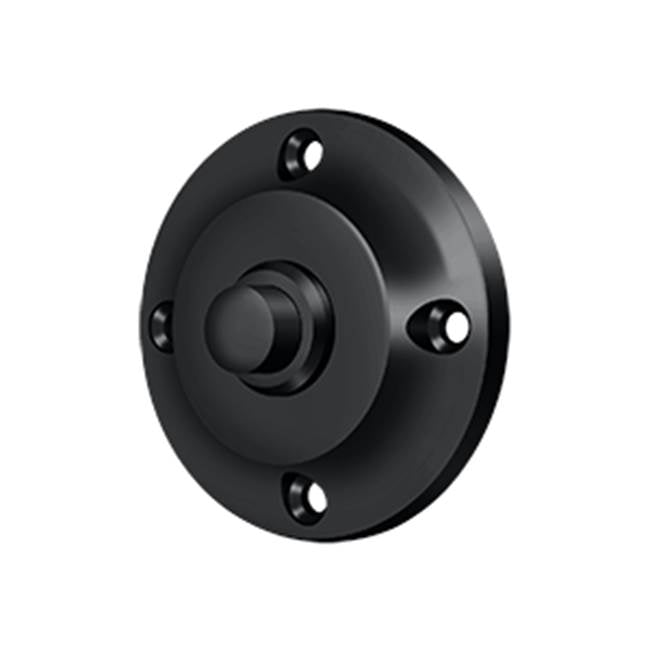 Deltana - Bell Button, Round Contemporary - Paint Black