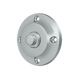 Deltana - Bell Button, Round Contemporary - Brushed Chrome