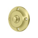 Deltana - Bell Button, Round Contemporary - Polished Brass
