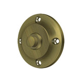 Deltana - Bell Button, Round Contemporary - Antique Brass