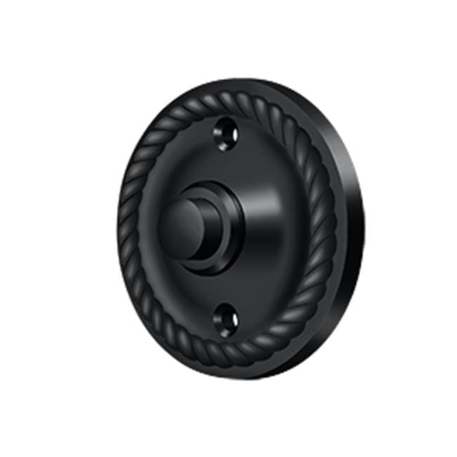 Deltana - Bell Button, Round with Rope - Paint Black