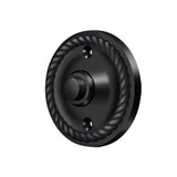 Deltana - Bell Button, Round with Rope - Paint Black