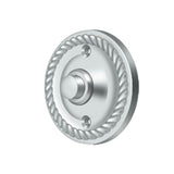 Deltana - Bell Button, Round with Rope - Polished Chrome