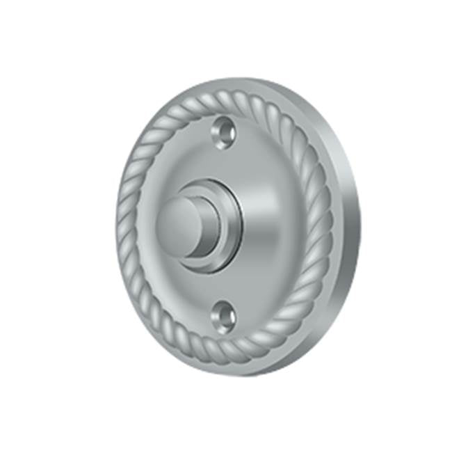 Deltana - Bell Button, Round with Rope - Brushed Chrome