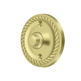 Deltana - Bell Button, Round with Rope - Polished Brass