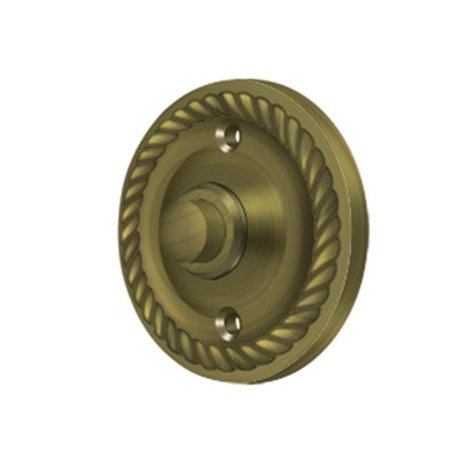 Deltana - Bell Button, Round with Rope - Antique Brass
