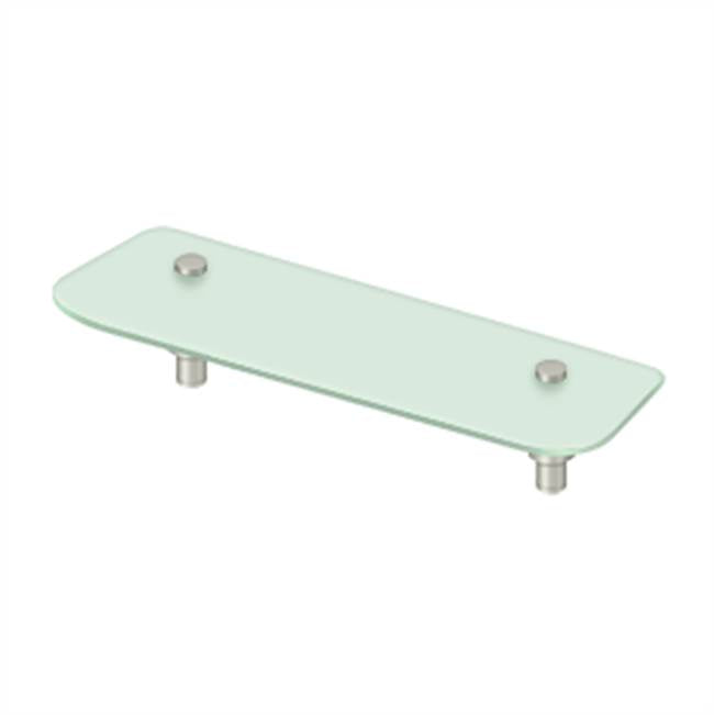 Deltana - 15-3/4'' Frosted Glass Shelf BBS Series - Brushed Nickel