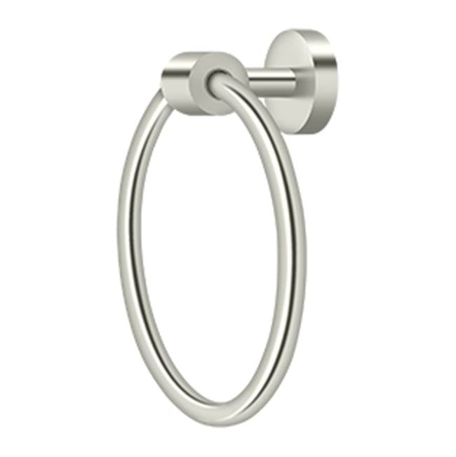 Deltana - 6-1/2'' Towel Ring BBS Series - Polished Nickel