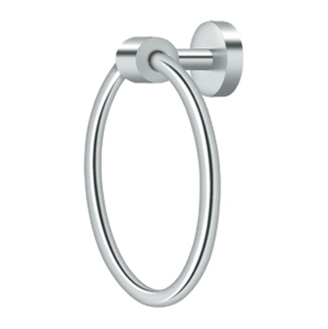 Deltana - 6-1/2'' Towel Ring BBS Series - Polished Chrome