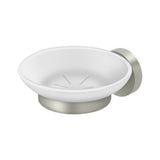 Deltana - Frosted Glass Soap Dish BBS Series - Brushed Nickel