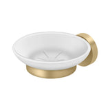 Deltana - Frosted Glass Soap Dish BBS Series - Brushed Brass