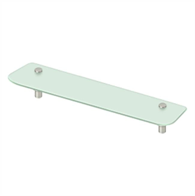 Deltana - 27-5/8'' Frosted Glass Shelf BBS Series - Brushed Nickel