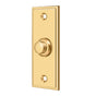 Deltana - Bell Button, Rectangular Contemporary - PVD Polished Brass