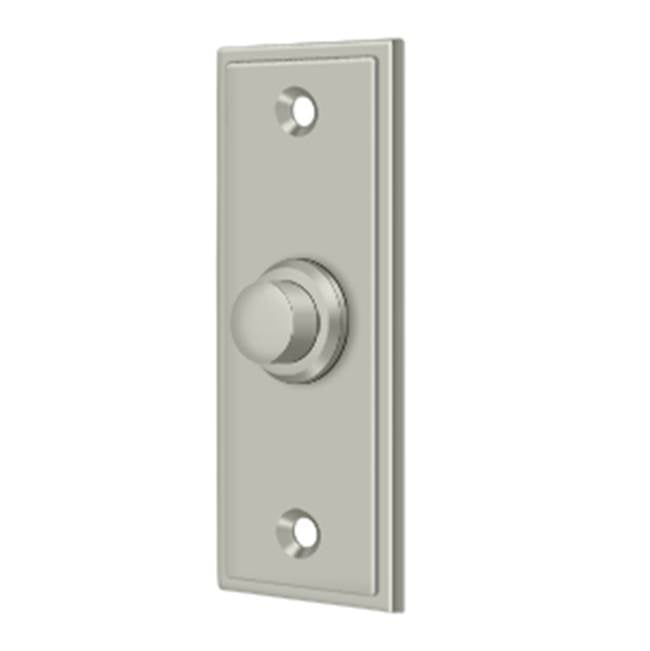 Deltana - Bell Button, Rectangular Contemporary - Brushed Nickel