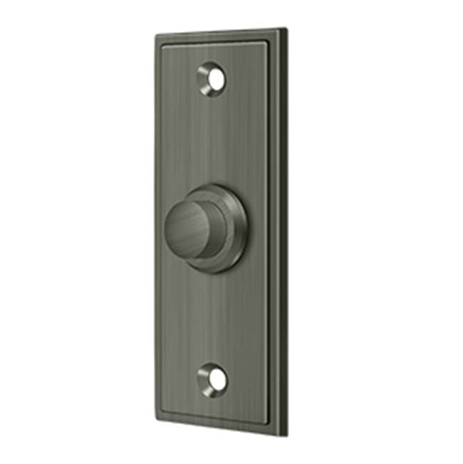Deltana - Bell Button, Rectangular Contemporary - Antique Nickel