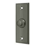 Deltana - Bell Button, Rectangular Contemporary - Antique Nickel