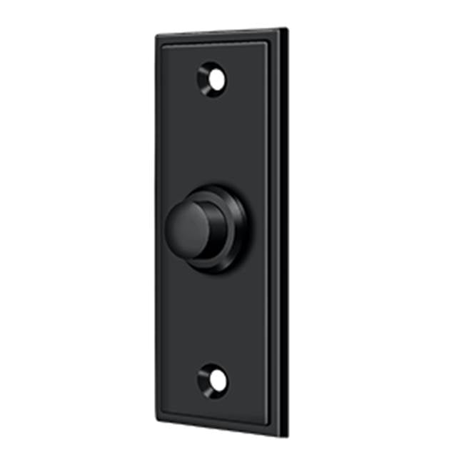 Deltana - Bell Button, Rectangular Contemporary - Paint Black