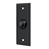 Deltana - Bell Button, Rectangular Contemporary - Paint Black