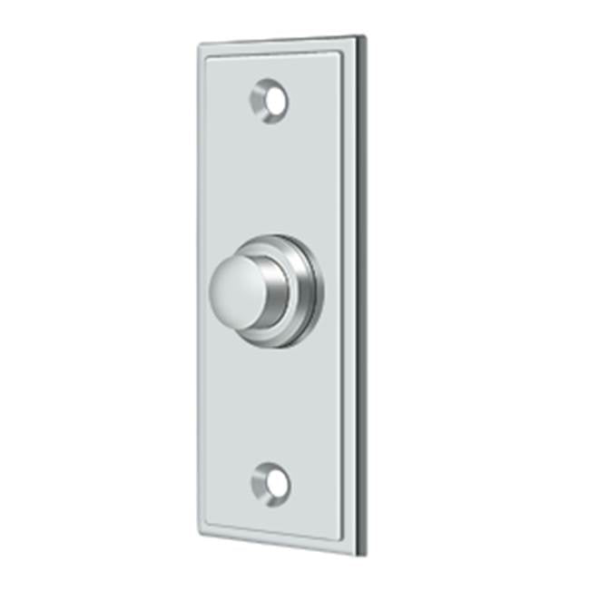 Deltana - Bell Button, Rectangular Contemporary - Polished Chrome