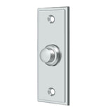Deltana - Bell Button, Rectangular Contemporary - Polished Chrome