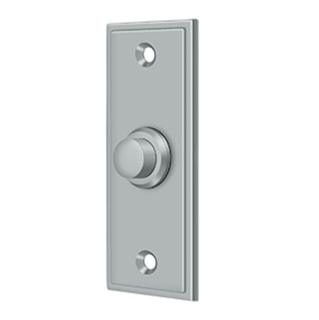 Deltana - Bell Button, Rectangular Contemporary - Brushed Chrome