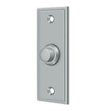 Deltana - Bell Button, Rectangular Contemporary - Brushed Chrome