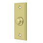 Deltana - Bell Button, Rectangular Contemporary - Polished Brass