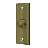 Deltana - Bell Button, Rectangular Contemporary - Antique Brass