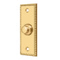 Deltana - Bell Button, Rectangular with Rope Pattern - PVD Polished Brass